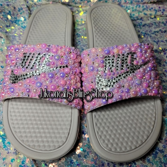 Bling Nike Slides - Picture 1 of 7